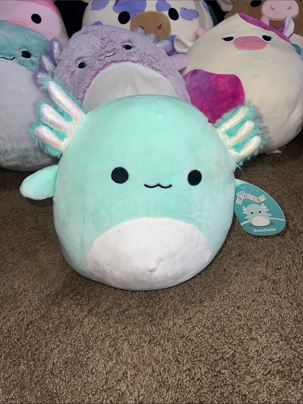 Squishmallows Anastasia Axolotl Plush - Mint & White